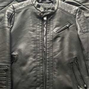 Black Leather Jacket Slim